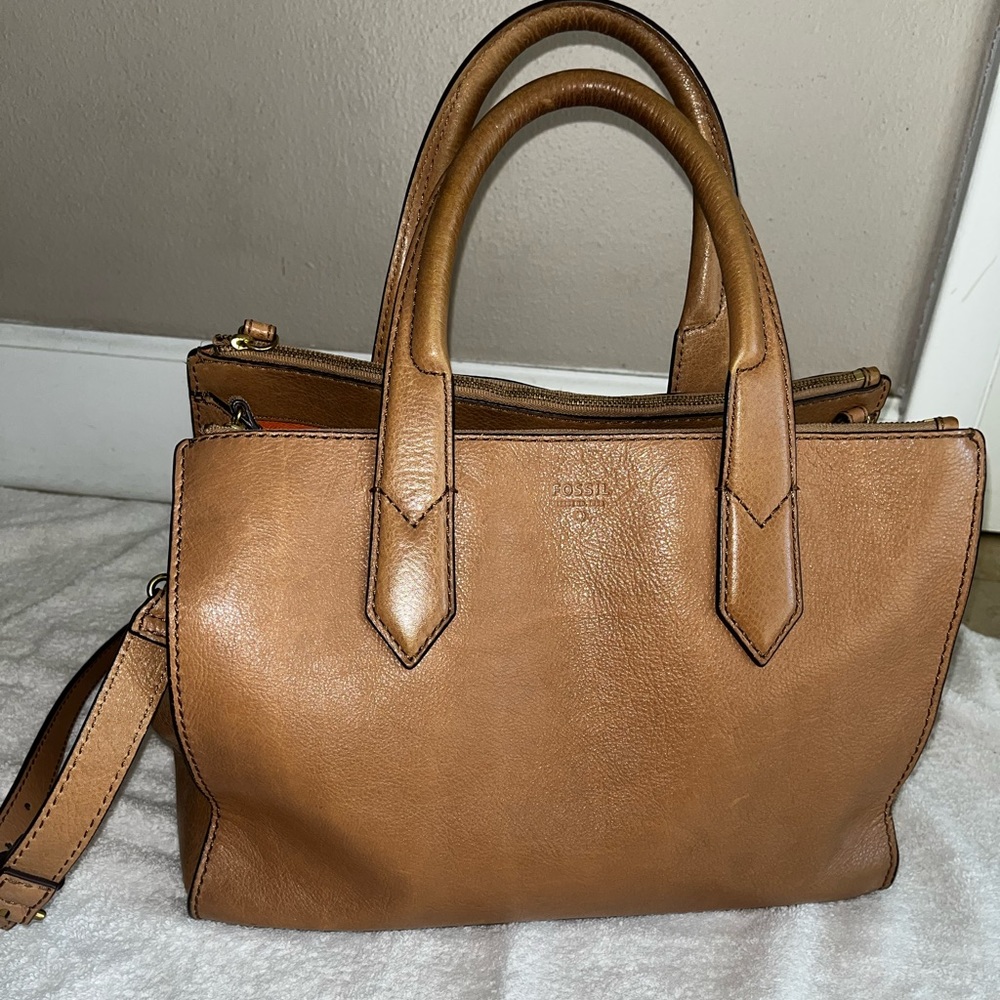 Fossil handbag with crossbody strap